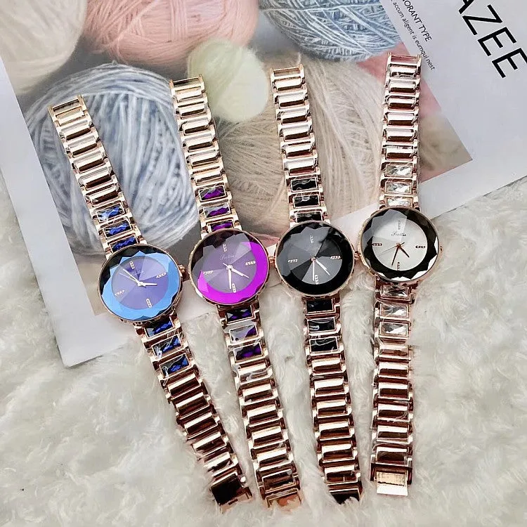 Polygonal Mirror Women's Wristwatch