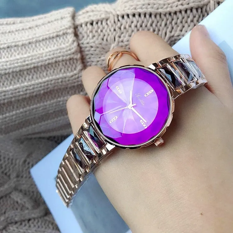 Polygonal Mirror Women's Wristwatch