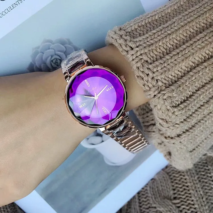 Polygonal Mirror Women's Wristwatch