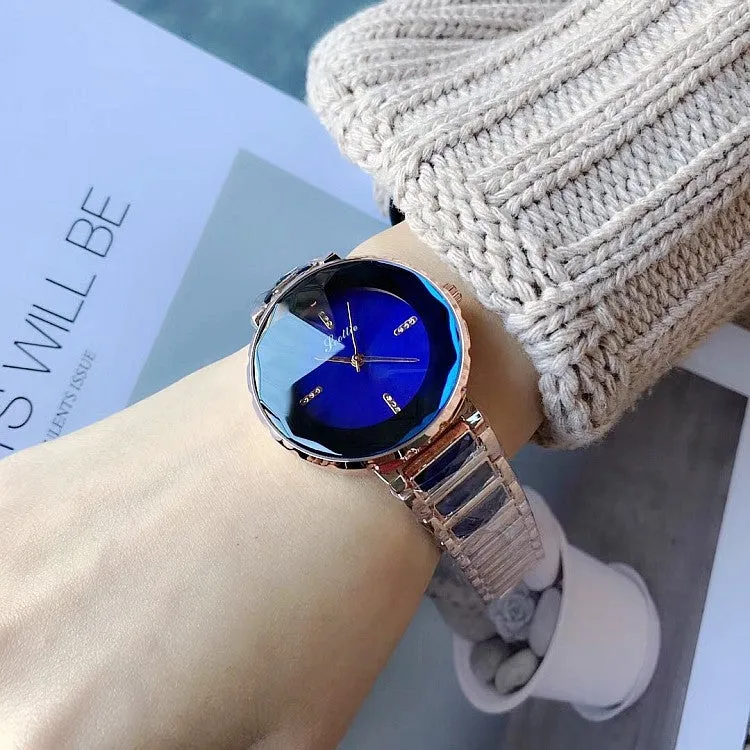 Polygonal Mirror Women's Wristwatch