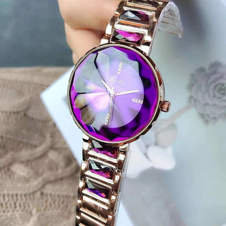 Polygonal Mirror Women's Wristwatch