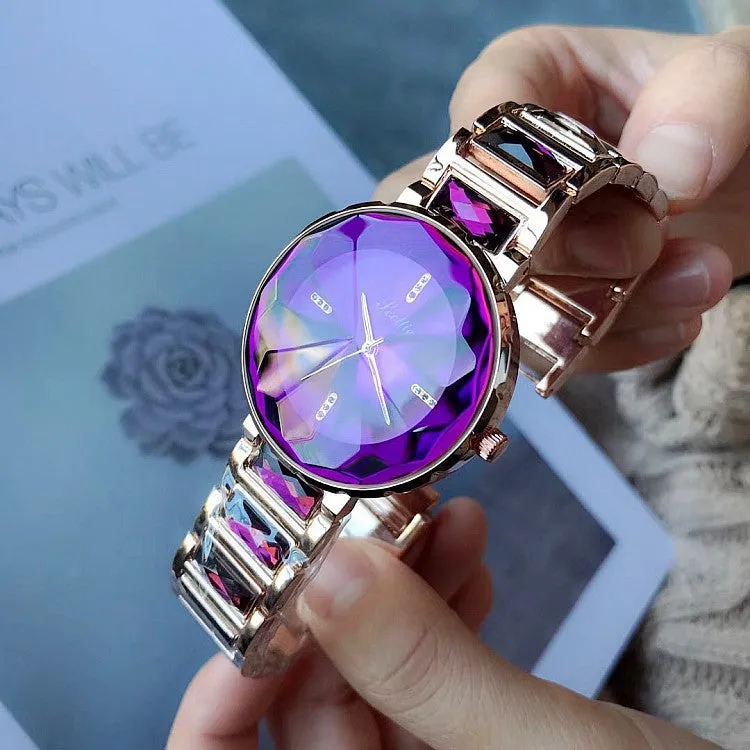 Polygonal Mirror Women's Wristwatch