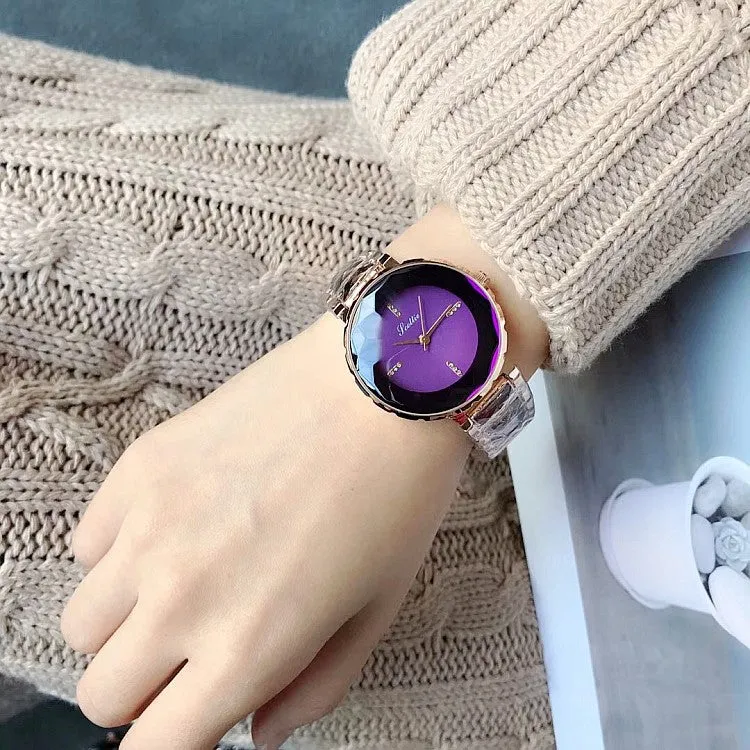 Polygonal Mirror Women's Wristwatch