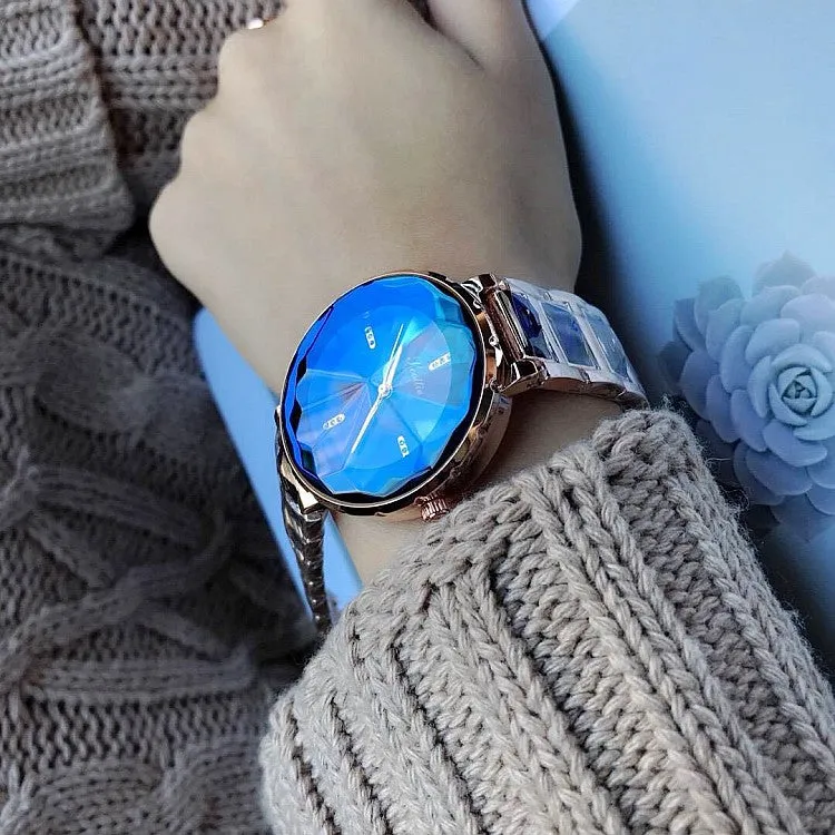 Polygonal Mirror Women's Wristwatch