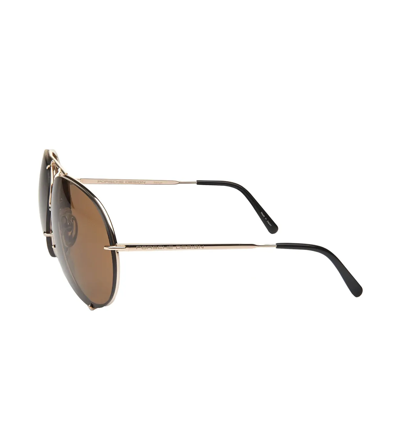 Porsche Design Men's Brown/Silver-mirrored Aviator Sunglasses