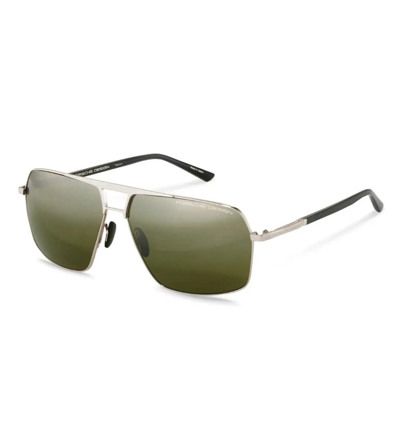 Porsche Design Men's Green Polarized Aviator Sunglasses