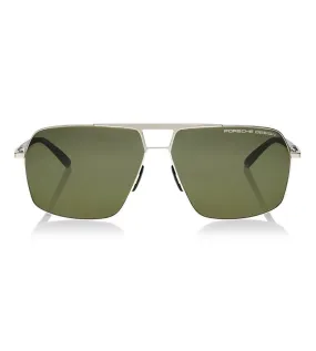 Porsche Design Men's Green Polarized Aviator Sunglasses