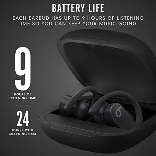 Powerbeats Pro Wireless Earbuds - Apple H1 Headphone Chip, Class 1 Bluetooth Headphones, 9 Hours of Listening Time, Sweat Resistant, Built-in Microphone - Black