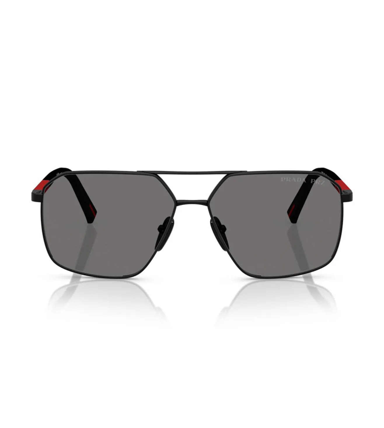 Prada Men's Dark Grey Aviator Sunglasses