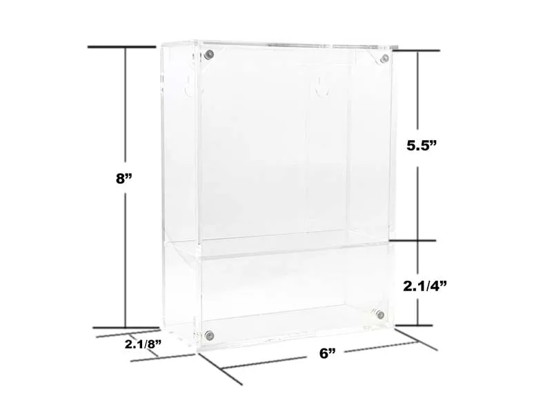 Premium Collector Single Case w/ Shelve & Cover (6″x2 1/8″x8″) Fits Diecast 1:64 Scale Models - MJ15020