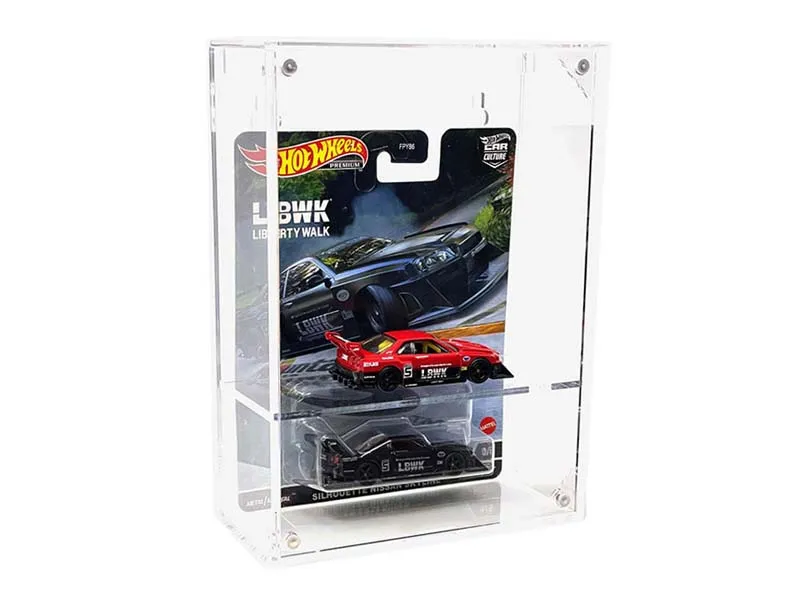 Premium Collector Single Case w/ Shelve & Cover (6″x2 1/8″x8″) Fits Diecast 1:64 Scale Models - MJ15020