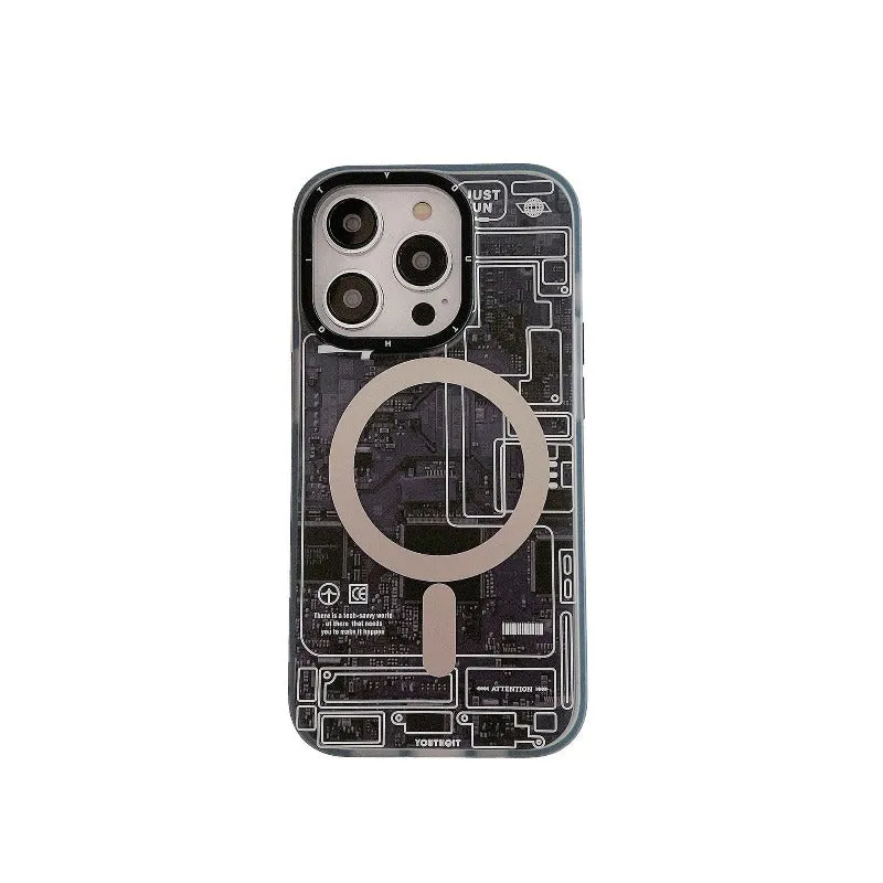 Printed Circuit Board PCB Magnetic Wireless Charging Phone Case For IPhone