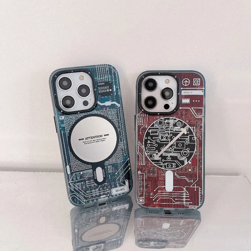 Printed Circuit Board PCB Magnetic Wireless Charging Phone Case For IPhone