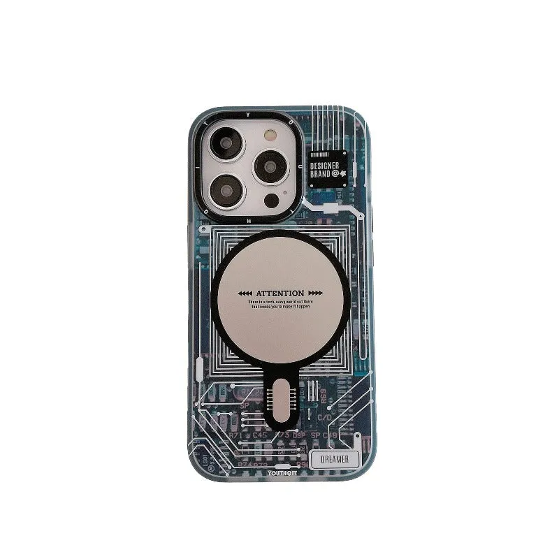 Printed Circuit Board PCB Magnetic Wireless Charging Phone Case For IPhone