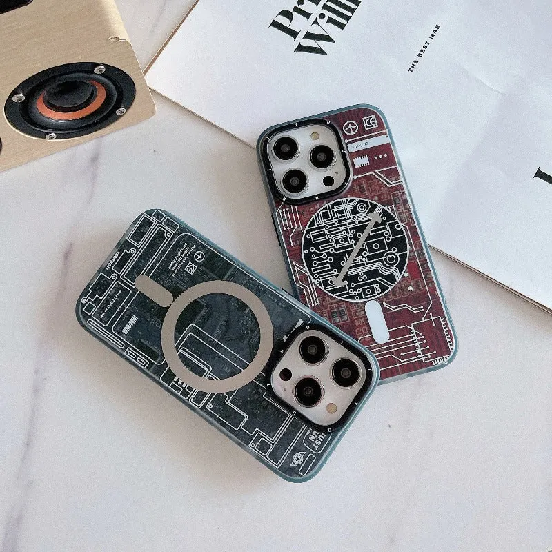 Printed Circuit Board PCB Magnetic Wireless Charging Phone Case For IPhone