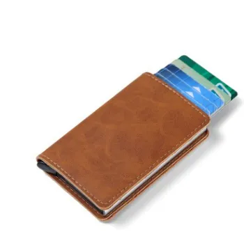 PU Automatic Card Card Holder RFID Multi-function Card Holder