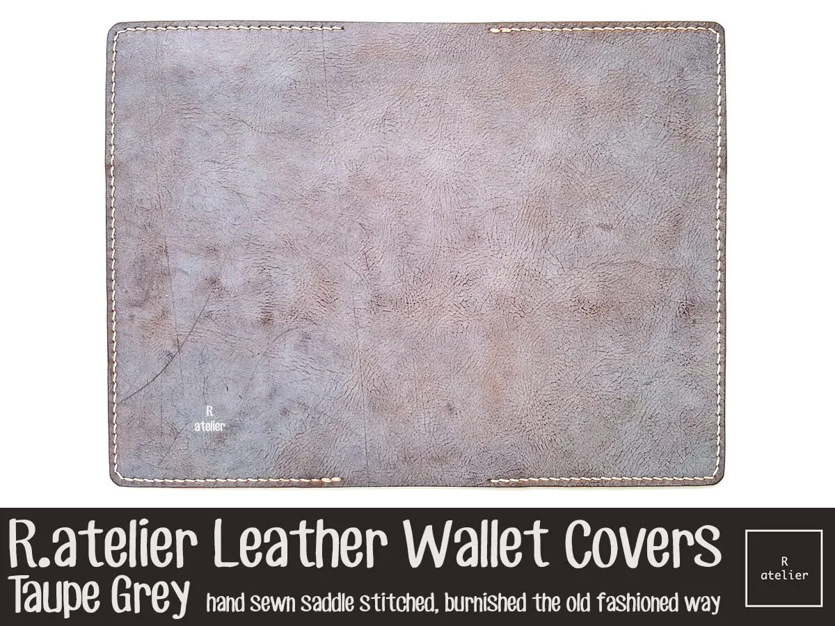 R.atelier Leather Wallet Cover | Taupe Grey