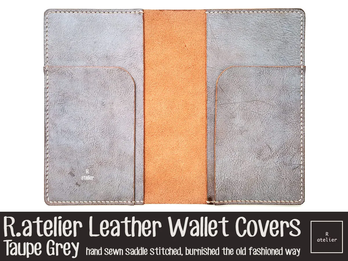 R.atelier Leather Wallet Cover | Taupe Grey