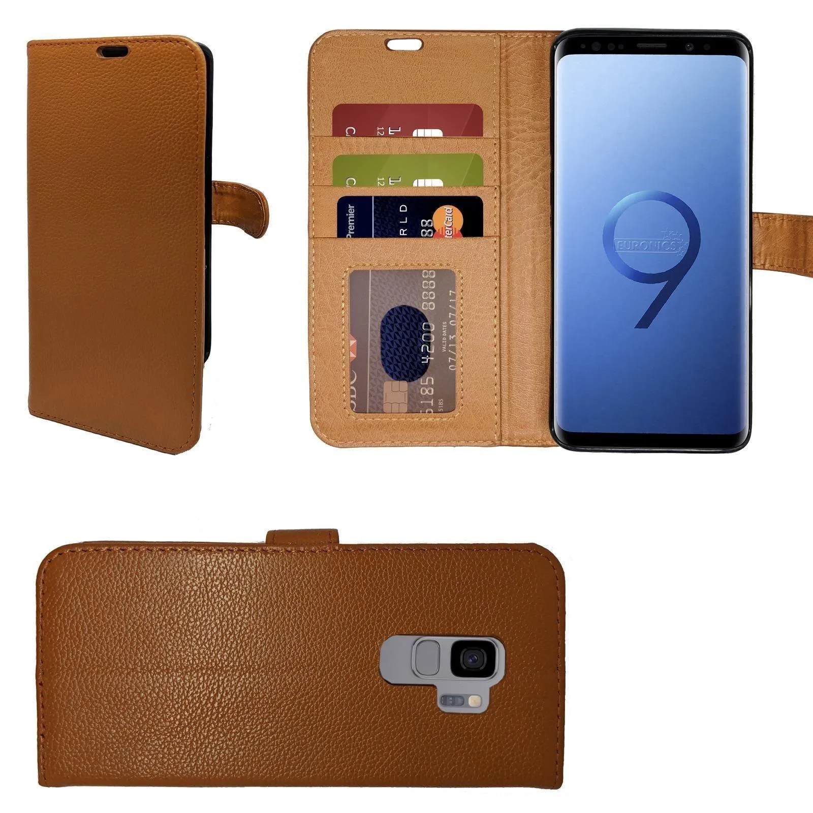 Real Genuine Leather Case Cover Flip Wallet Folio For Samsung Galaxy S22 Ultra