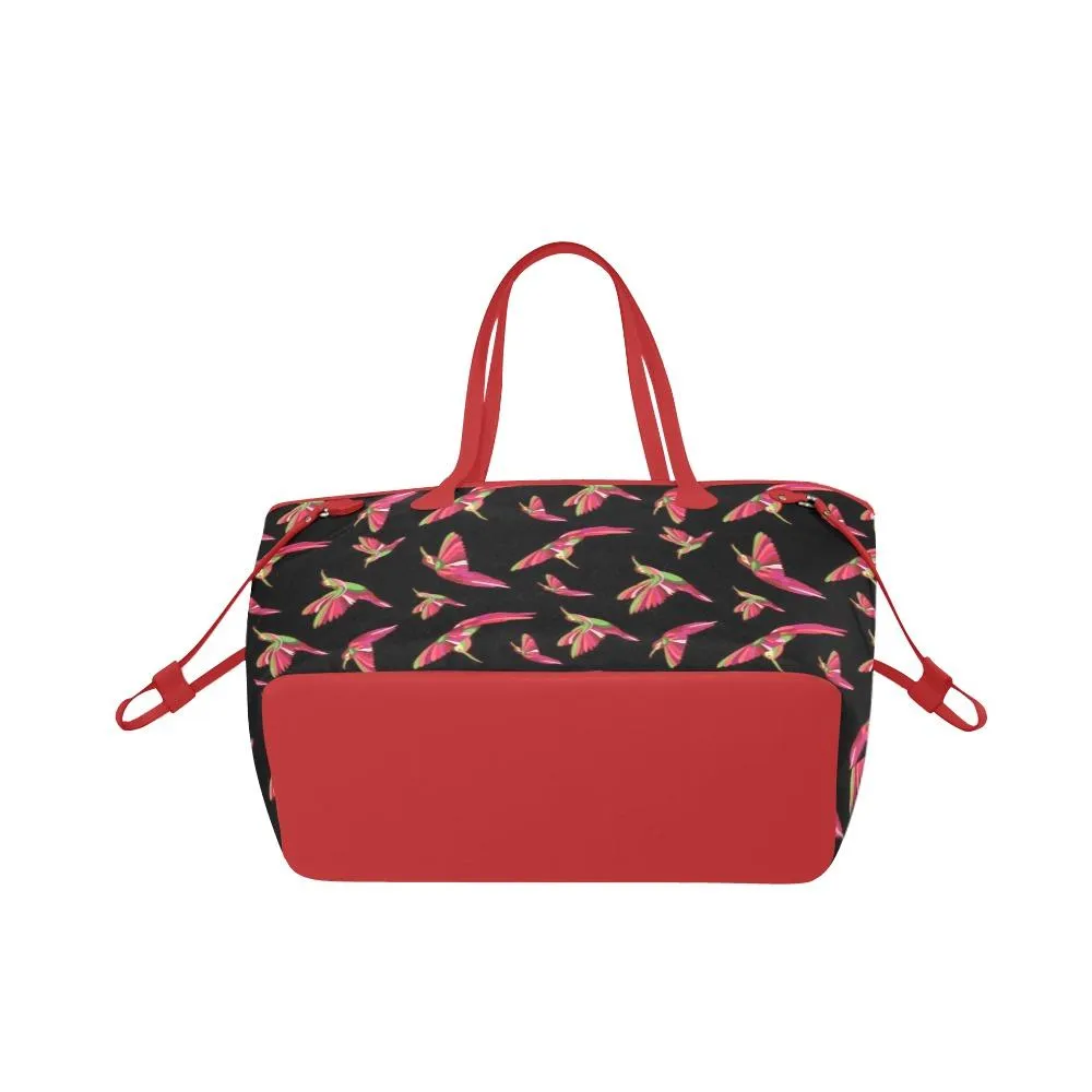 Red Swift Colourful Black Clover Canvas Tote Bag