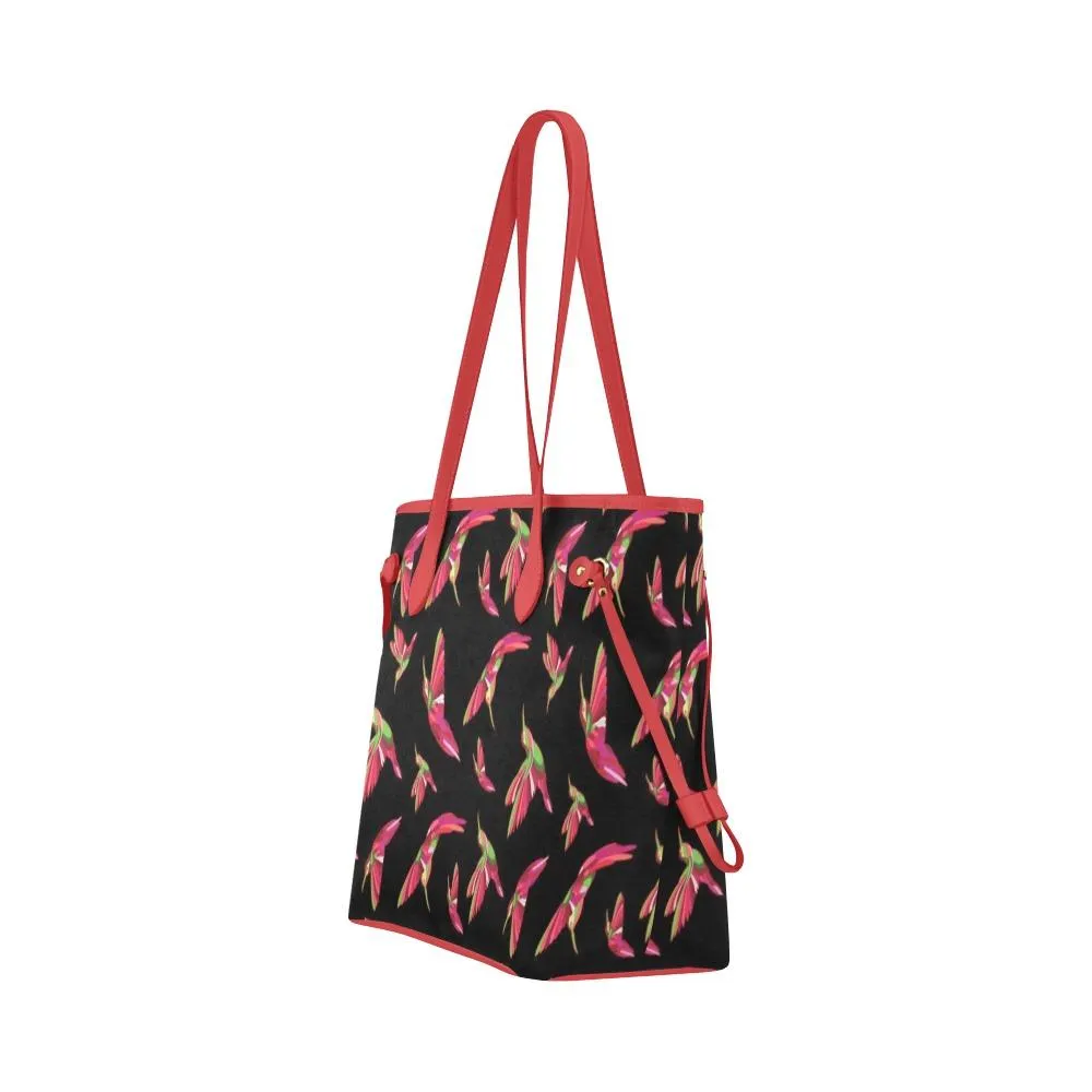 Red Swift Colourful Black Clover Canvas Tote Bag