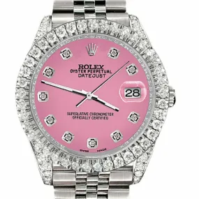 Rolex Datejust  Diamond Bezel/Lugs/Hot Pink  TFJ-142508586