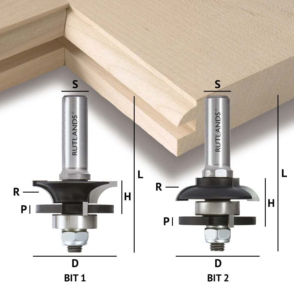 Router Bit Set - Raised Panel Door - Roundover