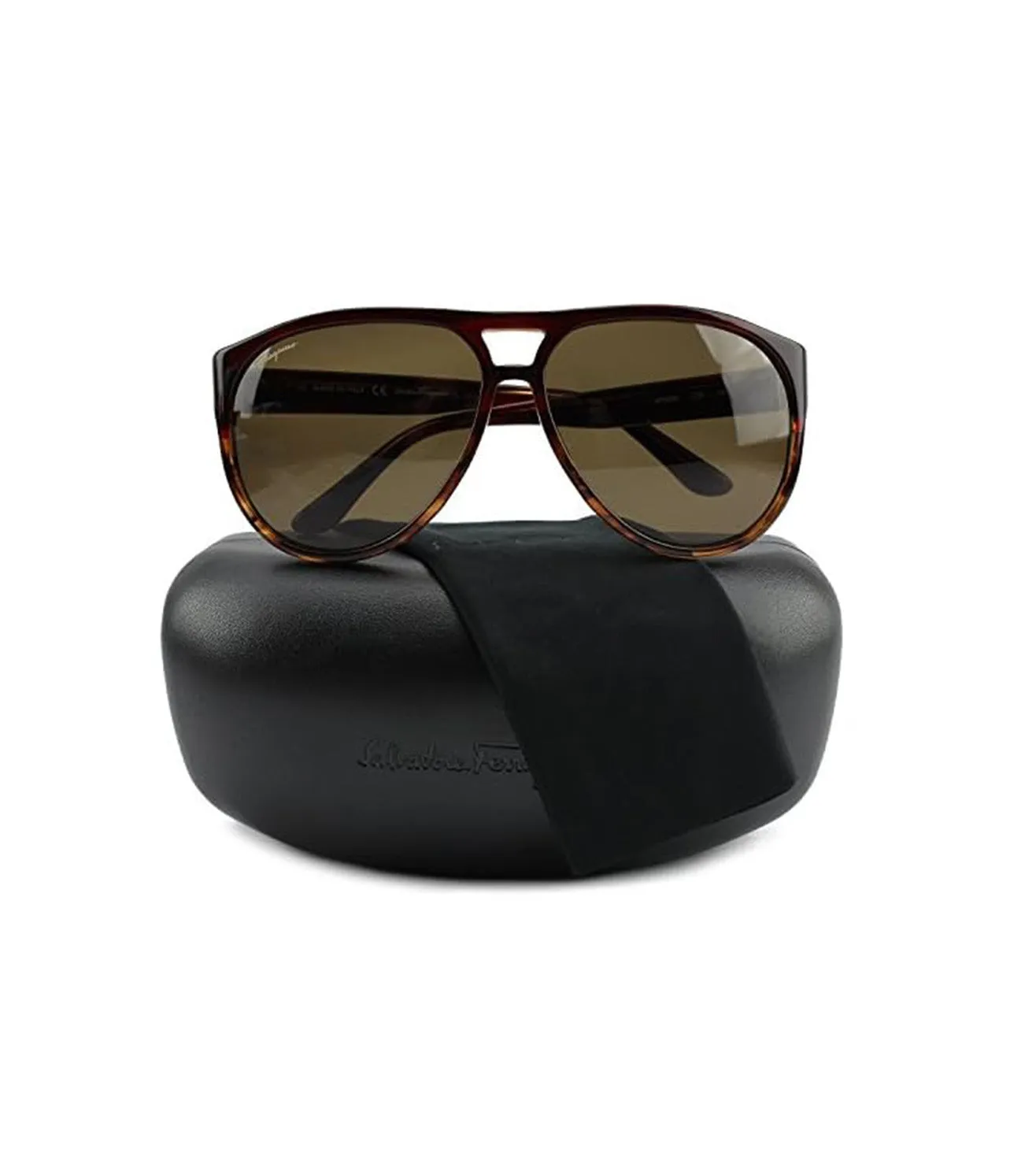 Salvatore Ferragamo Men's Brown Aviator Sunglasses