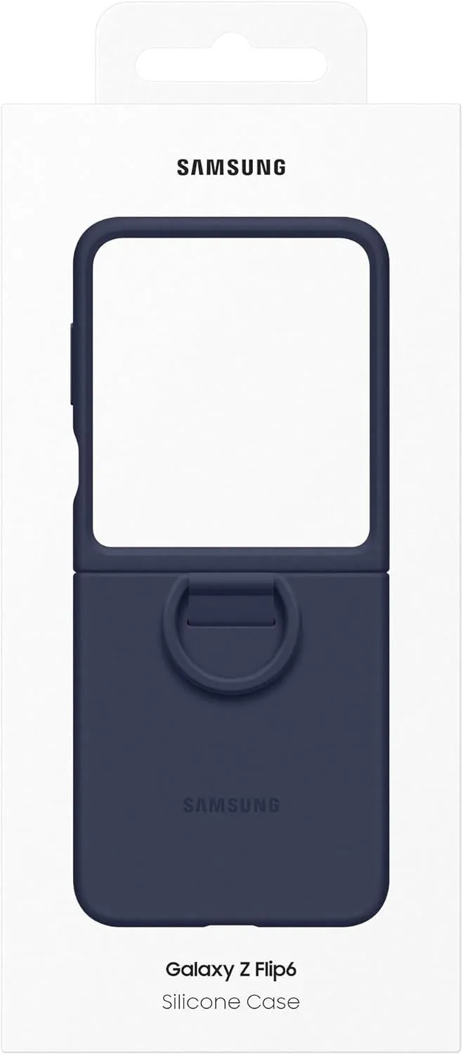 Samsung Galaxy Z Flip 6 Silicone Case with Ring Navy - EF-PF741TNEGWW