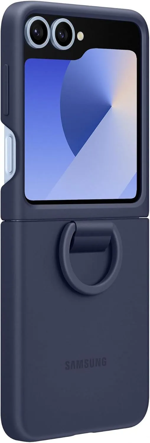 Samsung Galaxy Z Flip 6 Silicone Case with Ring Navy - EF-PF741TNEGWW