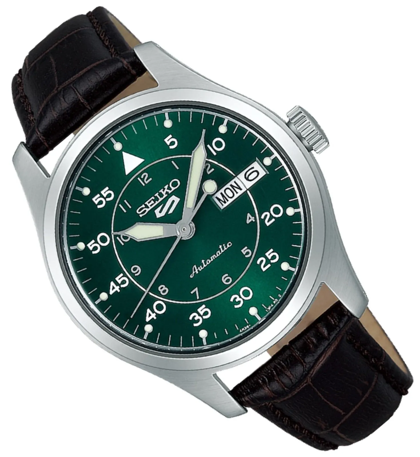 Seiko 5 SRPJ89K1 Sports Kelly Green Flieger Suit Style Automatic Watch for Men