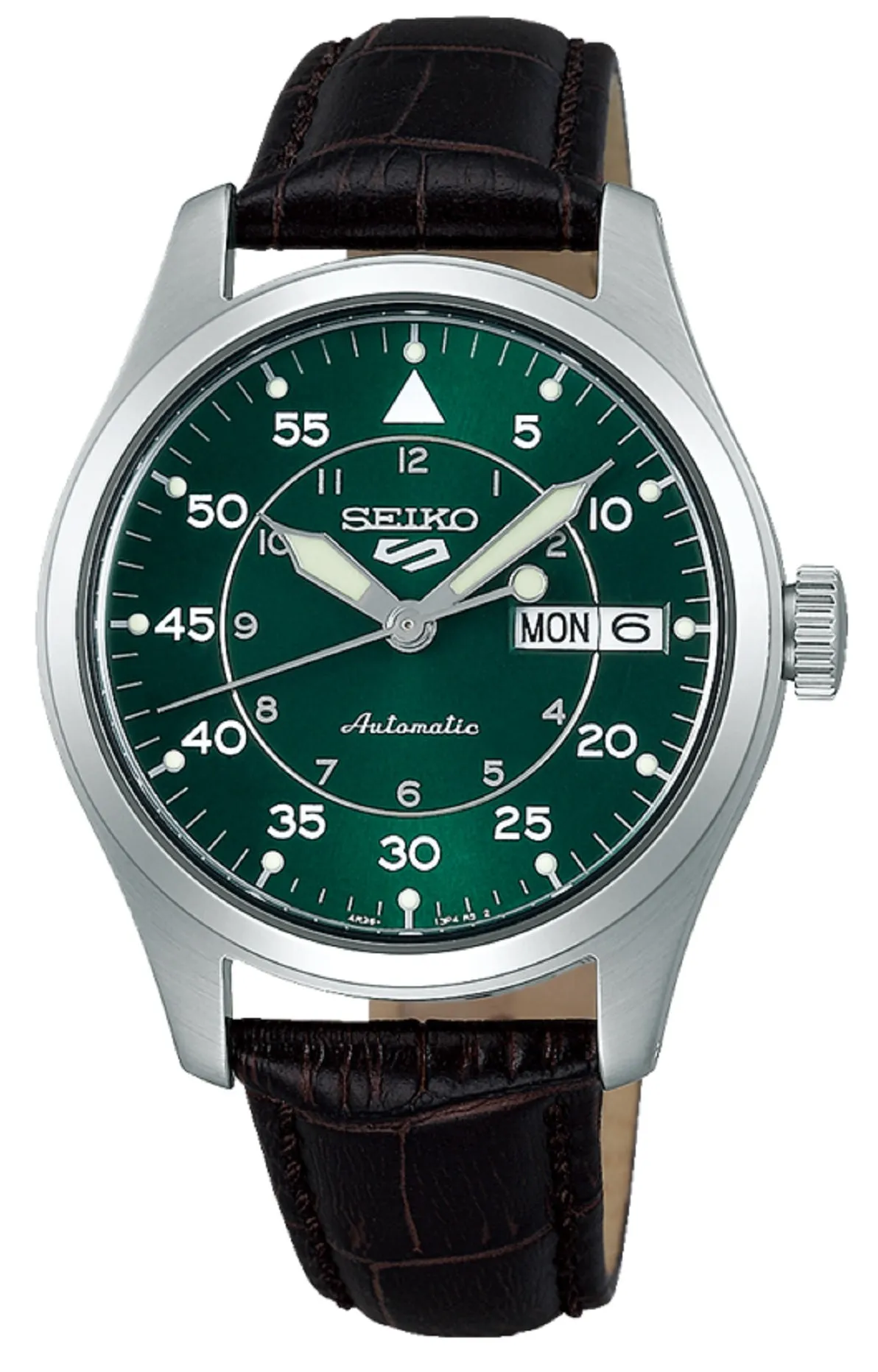 Seiko 5 SRPJ89K1 Sports Kelly Green Flieger Suit Style Automatic Watch for Men