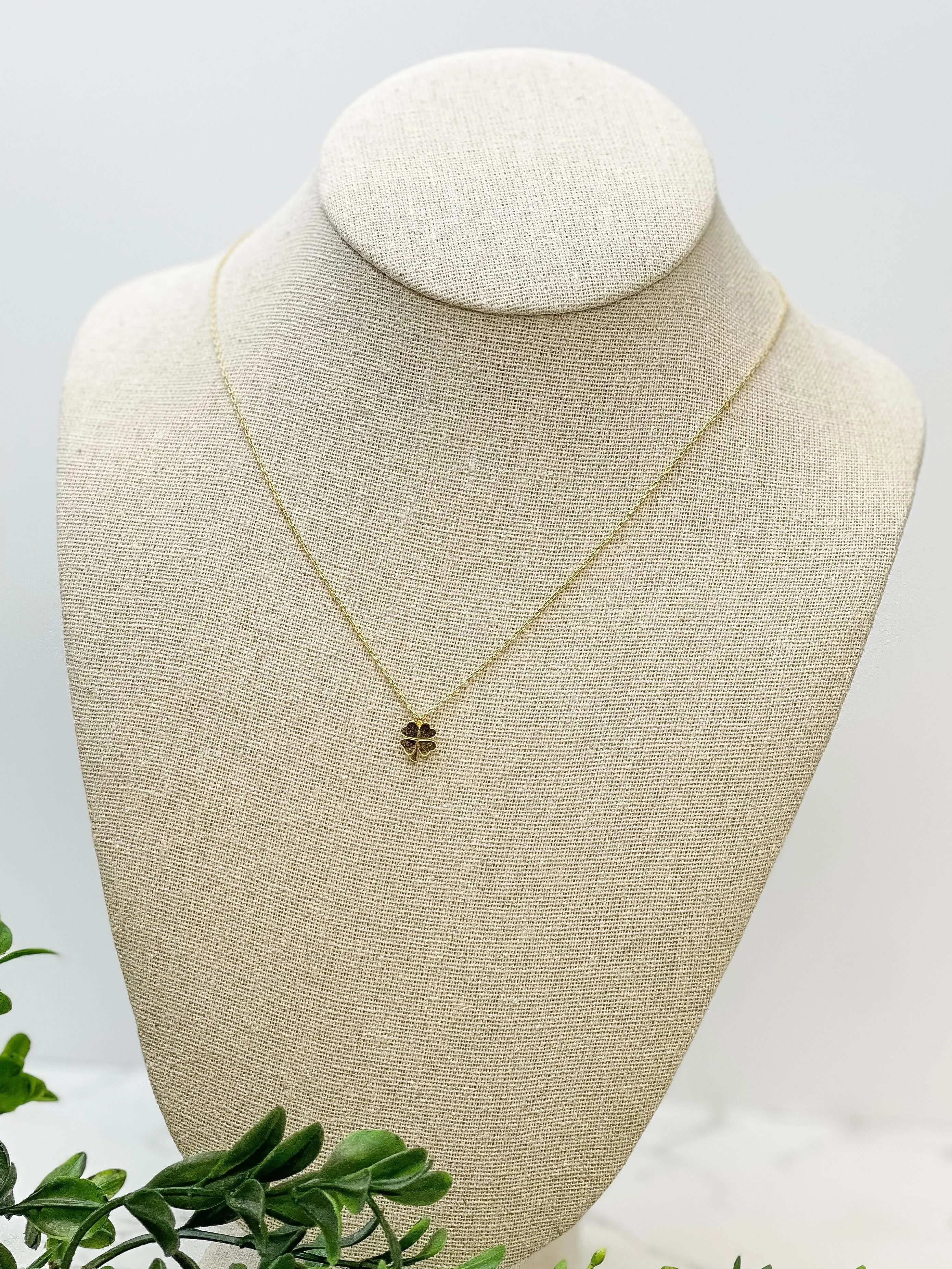 Shamrock Gold-Dipped Pendant Necklace