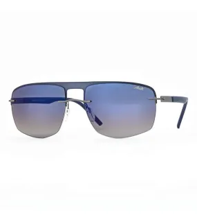 Silhouette Unisex Blue Mirror Gradient Aviator Sunglass