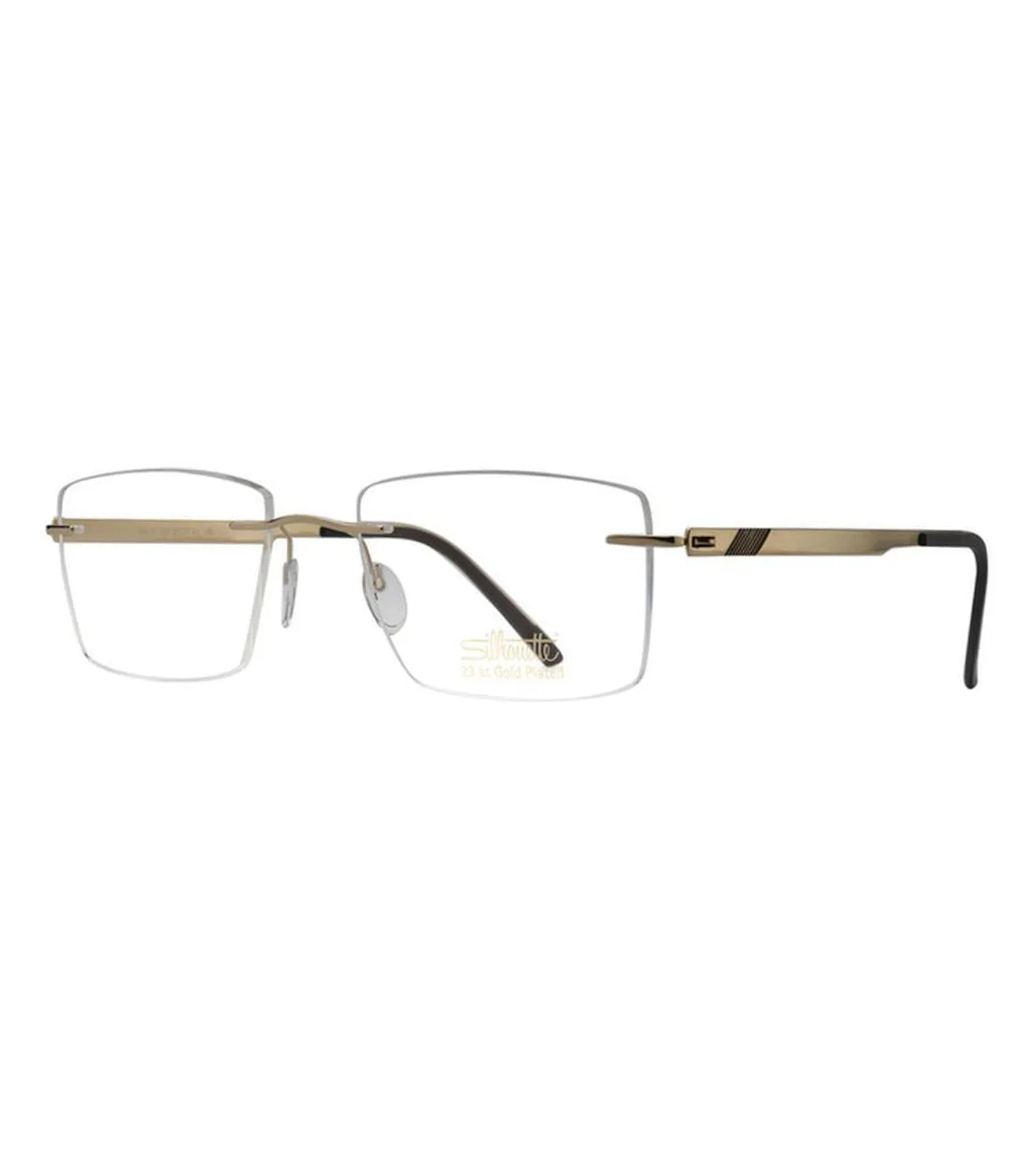 Silhouette Unisex Gold Rectangular Optical Frame