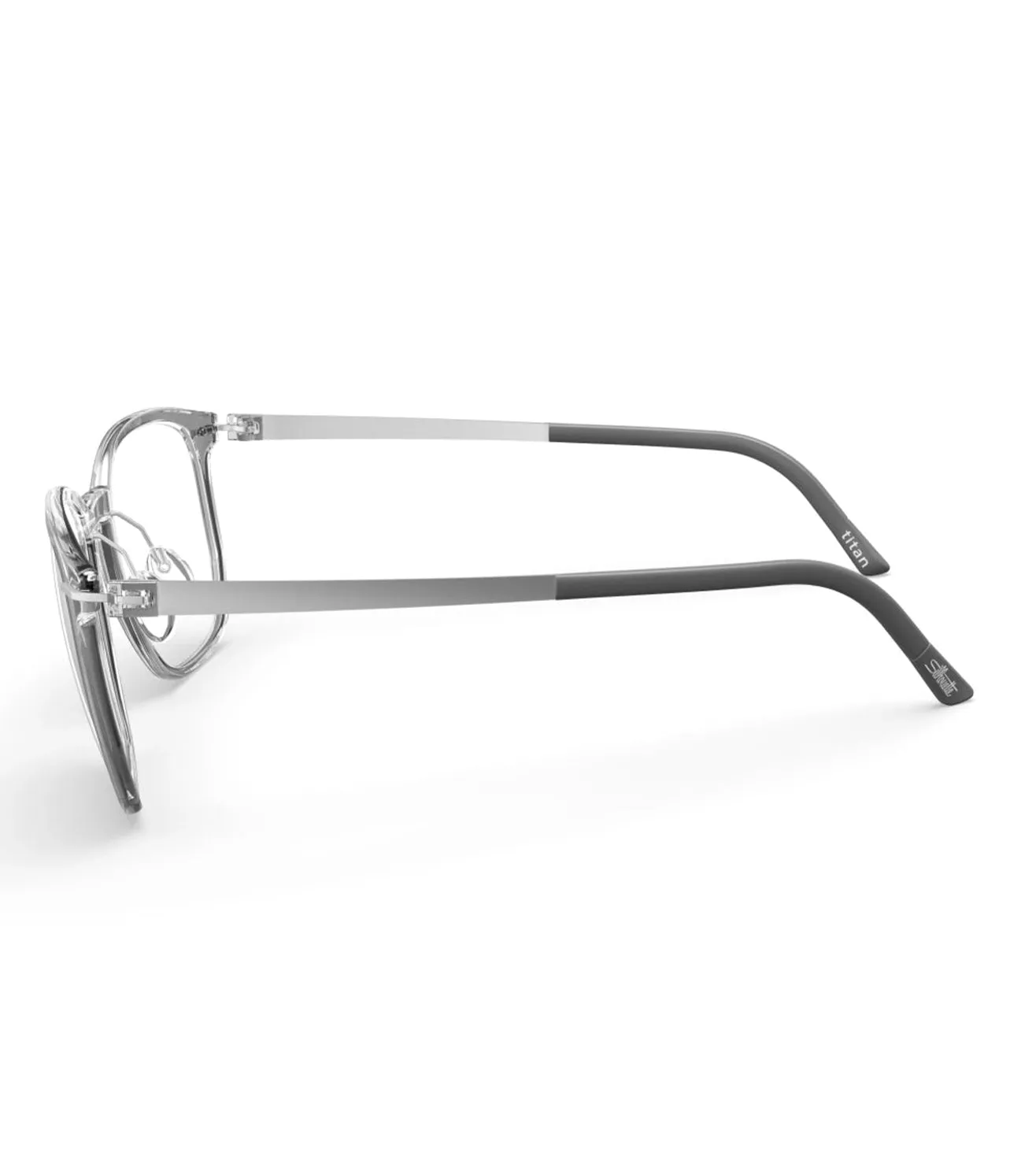 Silhouette Unisex Grey Square Optical Frame