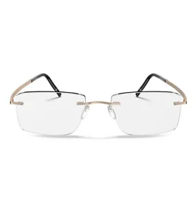 Silhouette Women's Gold Rectangular Optical Frame