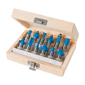 Silverline 251591 12mm TCT Router Bit Set 12pce 12mm