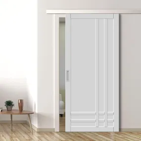 Single Sliding Door & Premium Wall Track - Eco-Urban® Irvine 9 Panel Door DD6434 - 6 Colour Options