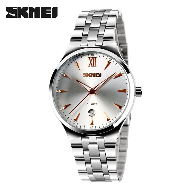 SKMEI Quartz Watch Women Fashion Casual Watches Relogio Feminino Montre Femme Reloj Mujer Full Steel Waterproof Wristwatches