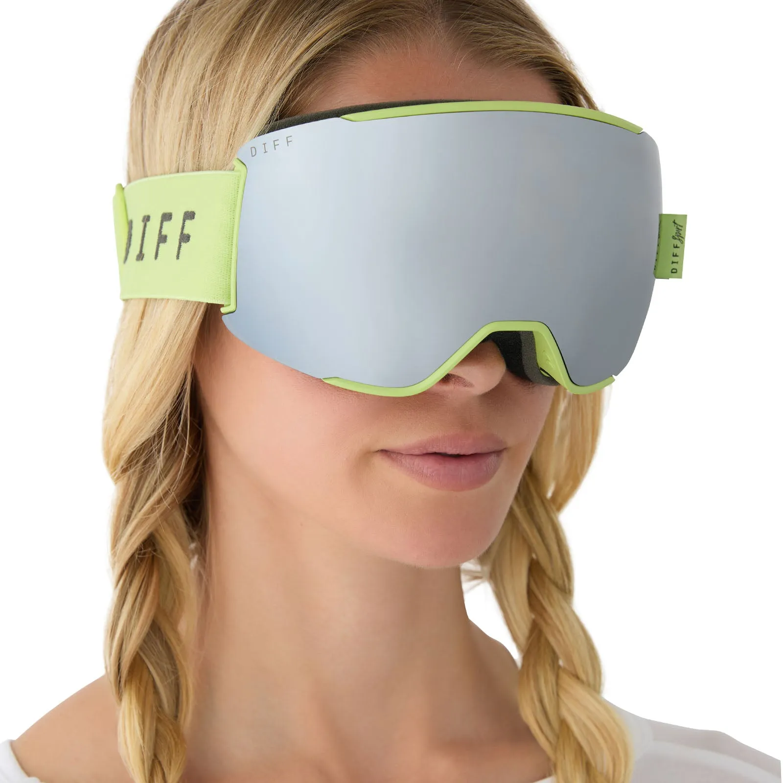 SNOW GOGGLES - ALPINE   LIME GREEN   SILVER MIRROR   POLARIZED SUNGLASSES