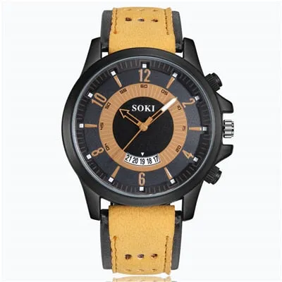 SOKI Fashion Watch Men Casual Military Sport Men's Watch High Quality Quartz Analog Wristwatch Erkek Kol Saati Relogio Masculino