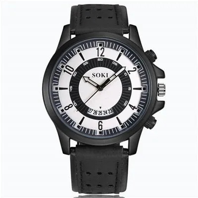 SOKI Fashion Watch Men Casual Military Sport Men's Watch High Quality Quartz Analog Wristwatch Erkek Kol Saati Relogio Masculino