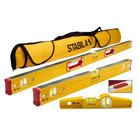 STABILA 48380 - Magnetic Spirit Level Set w/ Carry Case