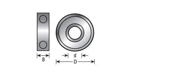 Steel Ball Bearing Guide | 1 3⁄8 Overall Dia x 8mm Inner Dia x 1 3⁄8 Height | 47772 | 738685477724