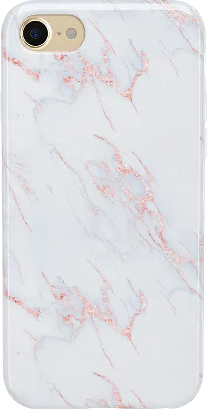 Subtle Blush | White and Pink Marble Case