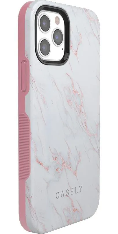 Subtle Blush | White and Pink Marble Case