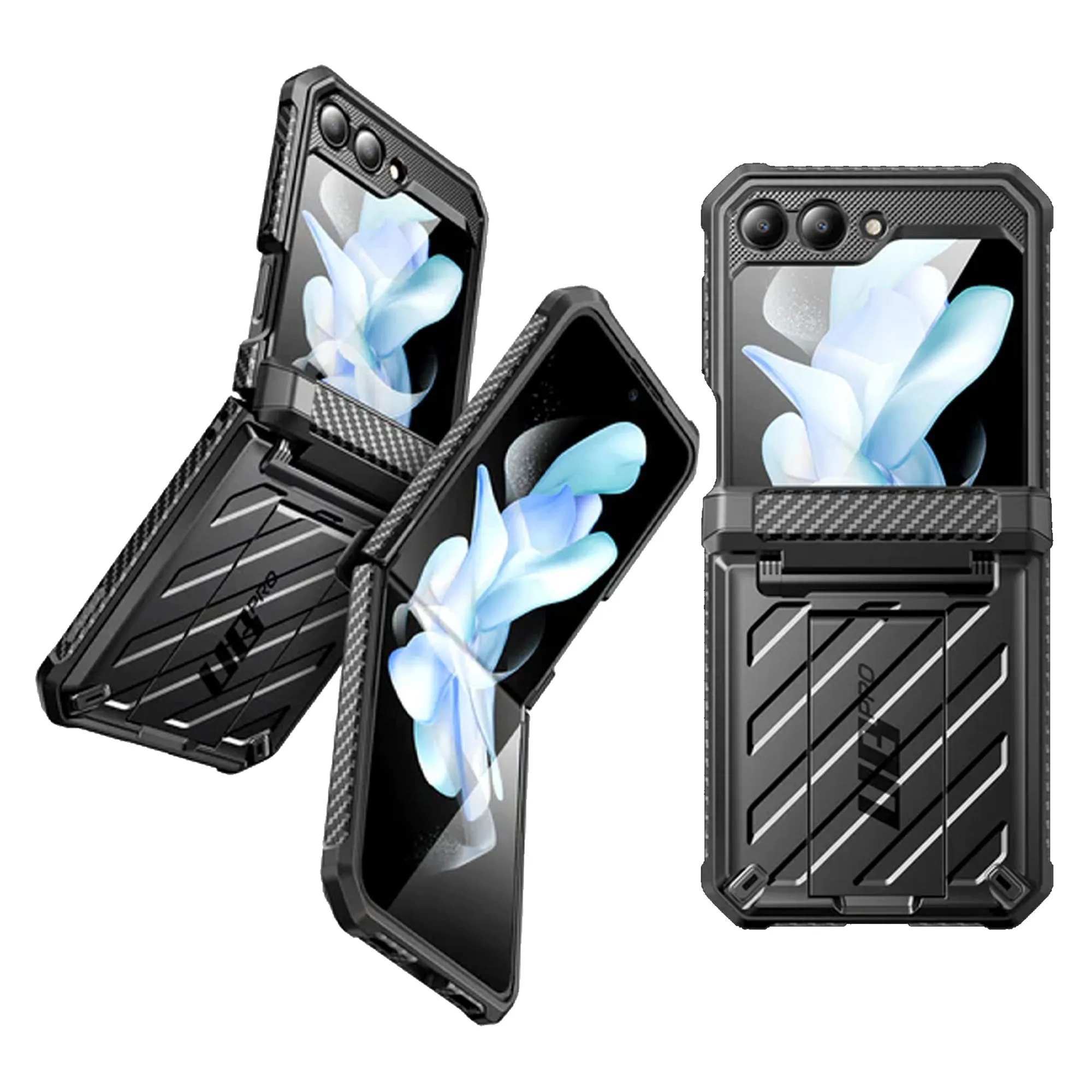 Supcase Unicorn Beetle PRO for Samsung Galaxy Z Flip 5 with Belt Clip - Black