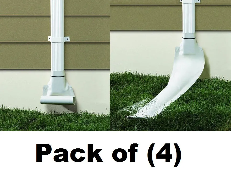 Thermwell DE46WH 46" White Roll Out / Roll Up Automatic Downspout Extenders - Quantity of 4