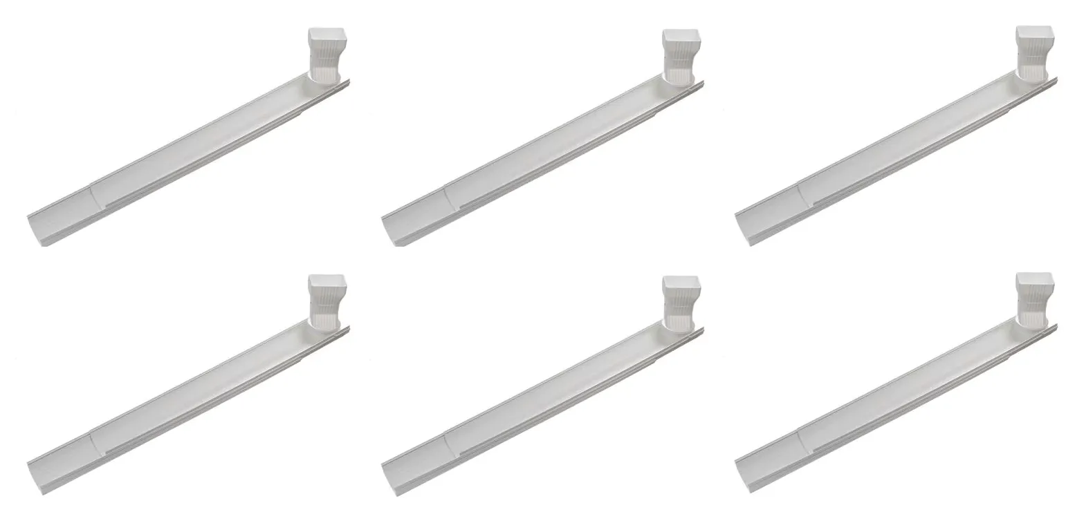 Thermwell GWS3W White Adjustable 6 Foot Flip Up Extendable Downspout Extender - Quantity of 6